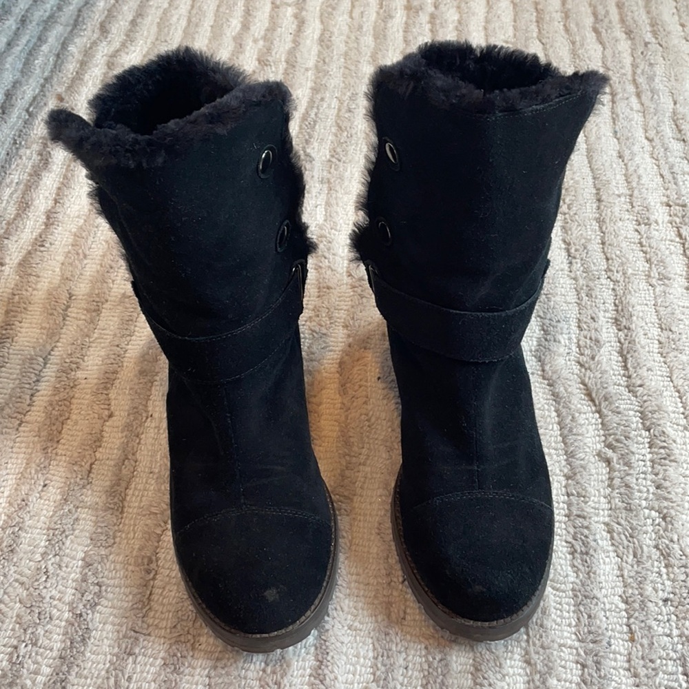 Matt Bernson Black Fuzzy Boots